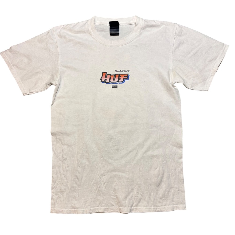 HUF Street Fighter II T-Shirt Mens Sm White‎ Chun-Li Cammy Capcom Graphic Gooner
